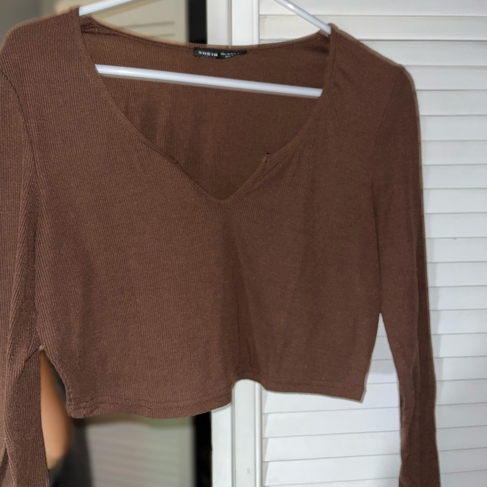 Two large shein longsleeve croptops that are great for going out to any occasion